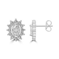 Earrings Brand Woman Royale in Steel Cristallo 14ER038W - 14ER038W